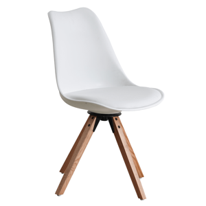 Štýlová otočná stolička, biela, ETOSA, R1, rozbalený tovar