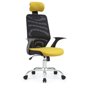 Kancelárska stolička, čierna/žltá REYES
