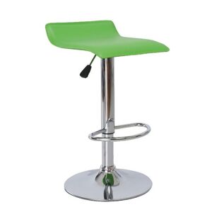 Barová stolička, ekokoža zelená/chróm, LARIA