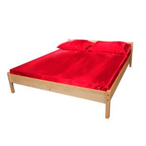 Manželská posteľ, 160x200, drevo/borovica TORUS