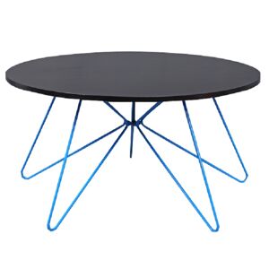 Konferenčný stolík, čierny dub/modrá, MIKKEL, poškodený tovar
