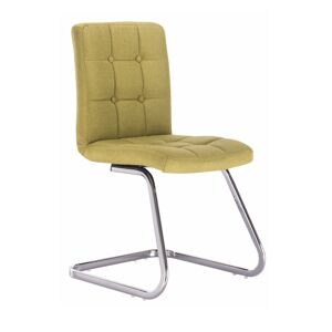 Dizajnová stolička, zelená látka, LAVINIA