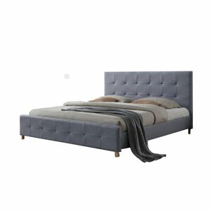 Manželská posteľ, sivá, 160x200, BALDER