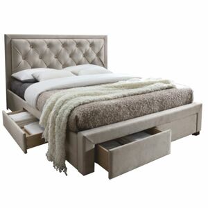 Manželská posteľ, sivohnedá, 180x200, OREA, poškodený tovar