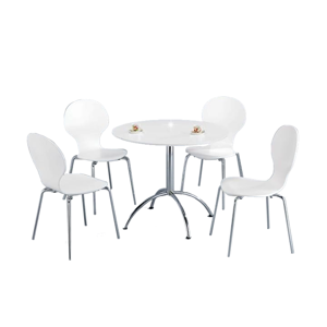 Jedálenský stôl, biely lesk, NEROLA