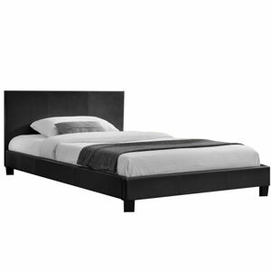 Manželská posteľ, čierna, 180x200, NADIRA