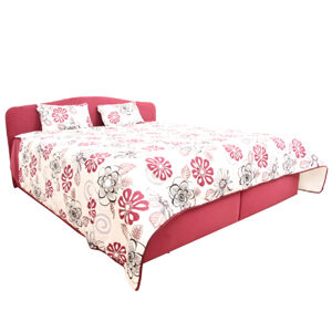 Manželská posteľ, vínovočervená, 180x200, APALO