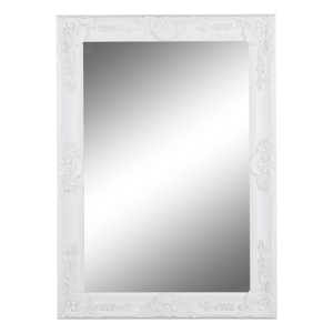 Zrkadlo, rám v bielej farbe, MALKIA TYP 9, poškodený tovar