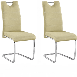 2 kusy, jedálenská stolička, zelená/svetlé šitie, ABIRA NEW