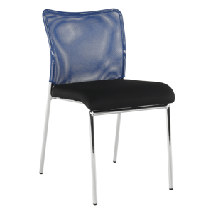 Zasadacia stolička, modrá/čierna/chróm, ALTAN, rozbalený tovar