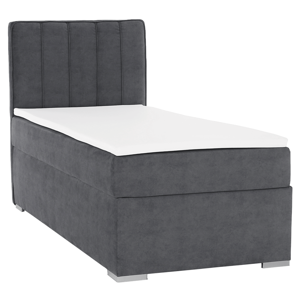 Boxspringová posteľ, jednolôžko, sivá, 90x200, ľavá, AMIS, rozbalený tovar