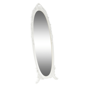 Stojanové zrkadlo, biela, ANTIME P1, poškodený tovar