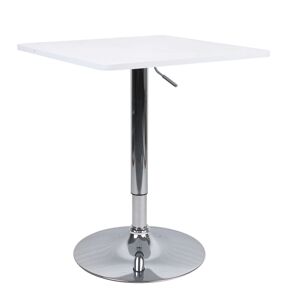 Barový stôl s nastaviteľnou výškou, biela, FLORIAN 2 NEW P1, poškodený tovar