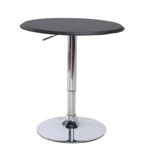 Barový stôl, nastaviteľná výška, čierna, BRANY R1, rozbalený tovar
