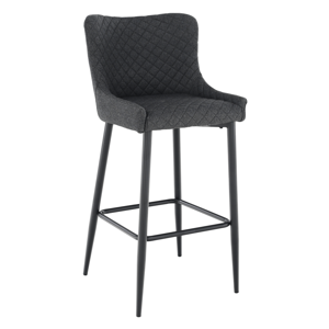 Barová stolička, sivá/čierna, CEZARIA, rozbalený tovar