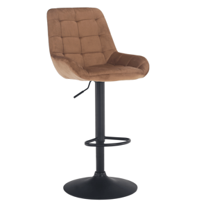 Barová stolička, hnedá Velvet látka, CHIRO NEW R1, rozbalený tovar