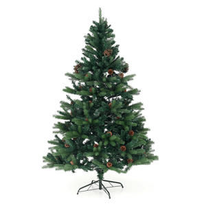 3D vianočný stromček so šiškami, zelená, CHRISTMAS TYP 7, rozbalený tovar
