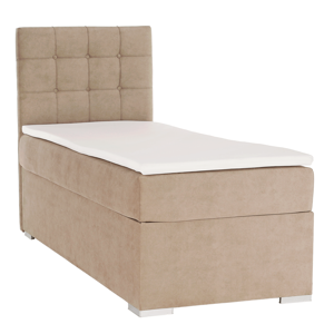 Boxspringová posteľ, jednolôžko, svetlohnedá, 90x200, pravá, DANY P1, poškodený tovar