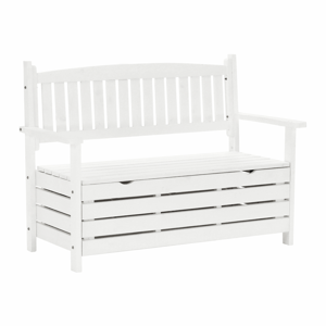 Záhradná lavička, biela, 123,5 cm, DILKA RP1, rozbalený tovar