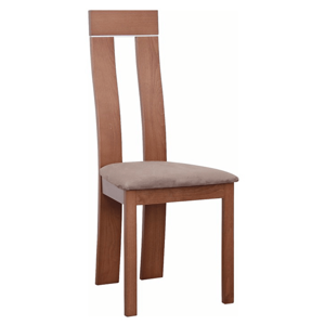 Drevená stolička, čerešňa/látka hnedá, DESI P1, poškodený tovar