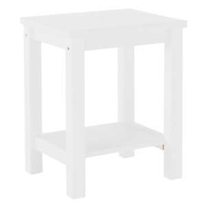 Nočný stolík, masív/biela, FOSIL R1, rozbalený tovar