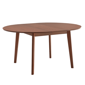 Jedálenský stôl, rozkladací, buk merlot, priemer 120 cm, ALTON R1, rozbalený tovar