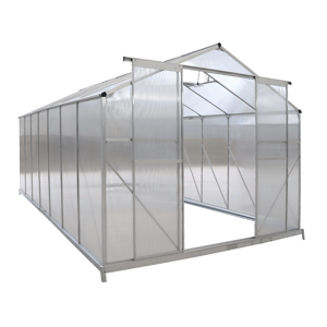 Záhradný skleník, polykarbonát, 252x496x195 cm, KACEN TYP 7 P2, poškodený tovar