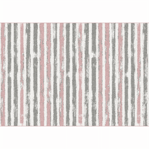 Koberec, ružová/sivá/biela, 57x90, KARAN R1, rozbalený tovar
