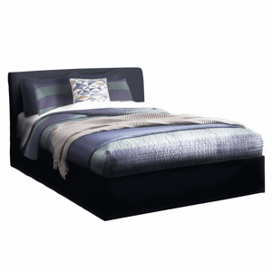 Manželská posteľ s úložným priestorom, čierna, 160x200, KERALA P1, poškodený tovar
