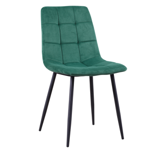 Jedálenská stolička, Velvet látka smaragdová, KELSA RP1, rozbalený tovar