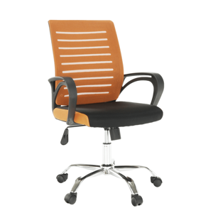 Kancelárska stolička, oranžová/čierna, LIZBON