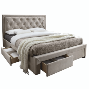 Manželská posteľ, sivohnedá, 160x200, OREA R1, rozbalený tovar