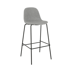 Barová stolička, svetlosivá látka/kov, MARIOLA NEW RP1, rozbalený tovar