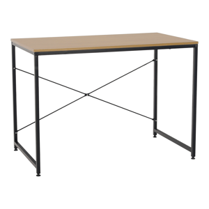 Písací stôl, dub/čierna, 100x60 cm, MELLORA RP1, rozbalený tovar