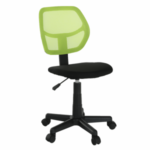 Otočná kancelárska stolička, zelená/čierna, MESH, poškodený tovar
