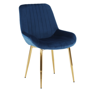 Stolička, modrá/gold chróm-zlatý, PERLOS, rozbalený tovar