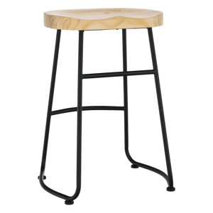 Barová stolička, dub/čierna, NIKLA RP1, rozbalený tovar