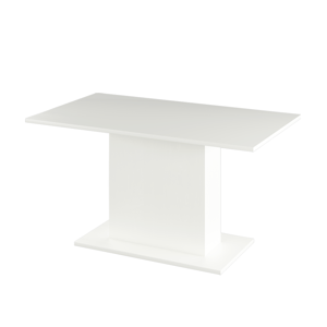 Jedálenský stôl, biela, 138x79 cm, OLYMPA P1, poškodený tovar