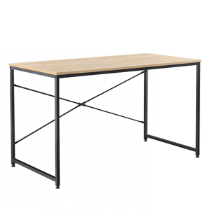 Písací stôl, dub/čierna, 150x60 cm, MELLORA P1, poškodený tovar