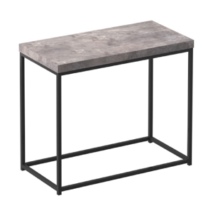 Príručný stolík, čierna/betón, TENDER, rozbalený tovar