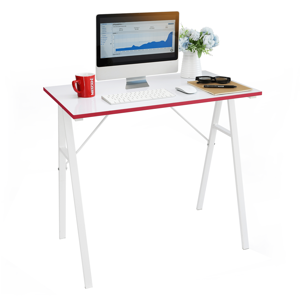 Počítačový stôl, biela/červená, RALDO RP1, rozbalený tovaar