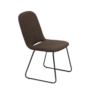Jedálenská stolička, hnedá/čierna, ADLAN