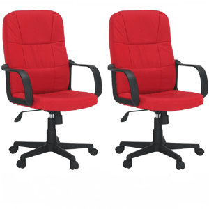 2 kusy, kancelárske kreslo, červená,  TC3-7741 NEW