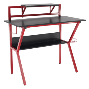 PC stôl/herný stôl, červená/čierna, TABER RP1, rozbalený tovar