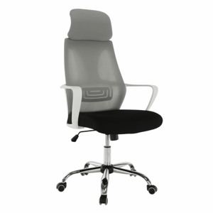 Kancelárske kreslo, sivá/čierna/biela, TAXIS, rozbalený tovar